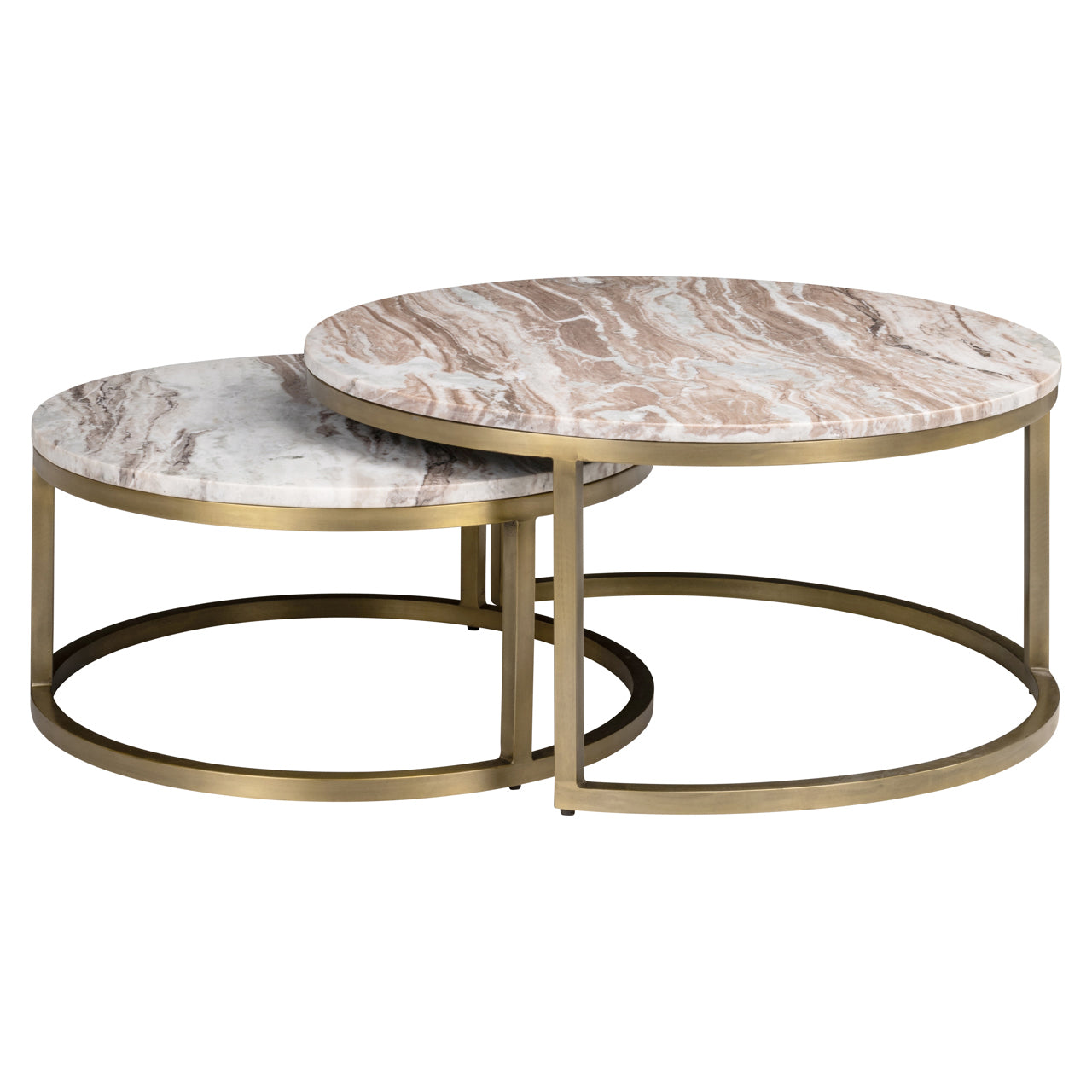 Coffee table Bottega Blush beige (Set of 2)