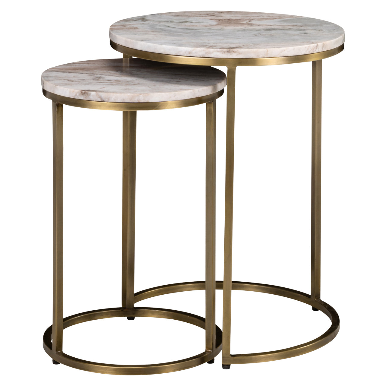 End table Bottega Blush beige (Set of 2)