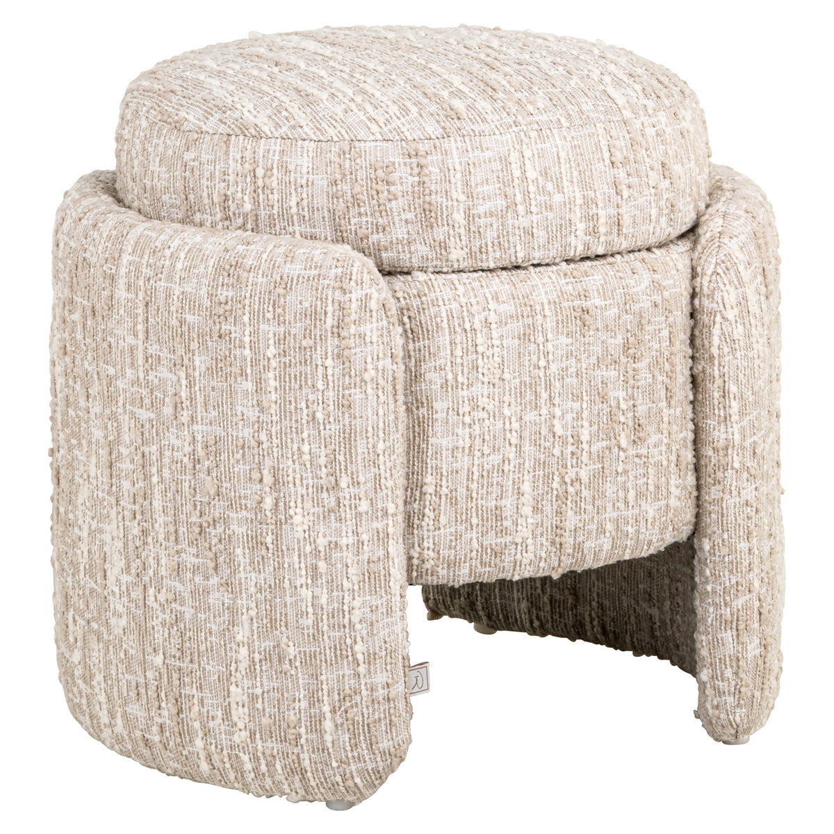 Pouffe & Footstool Cupid beige angora with storage | Silk & 