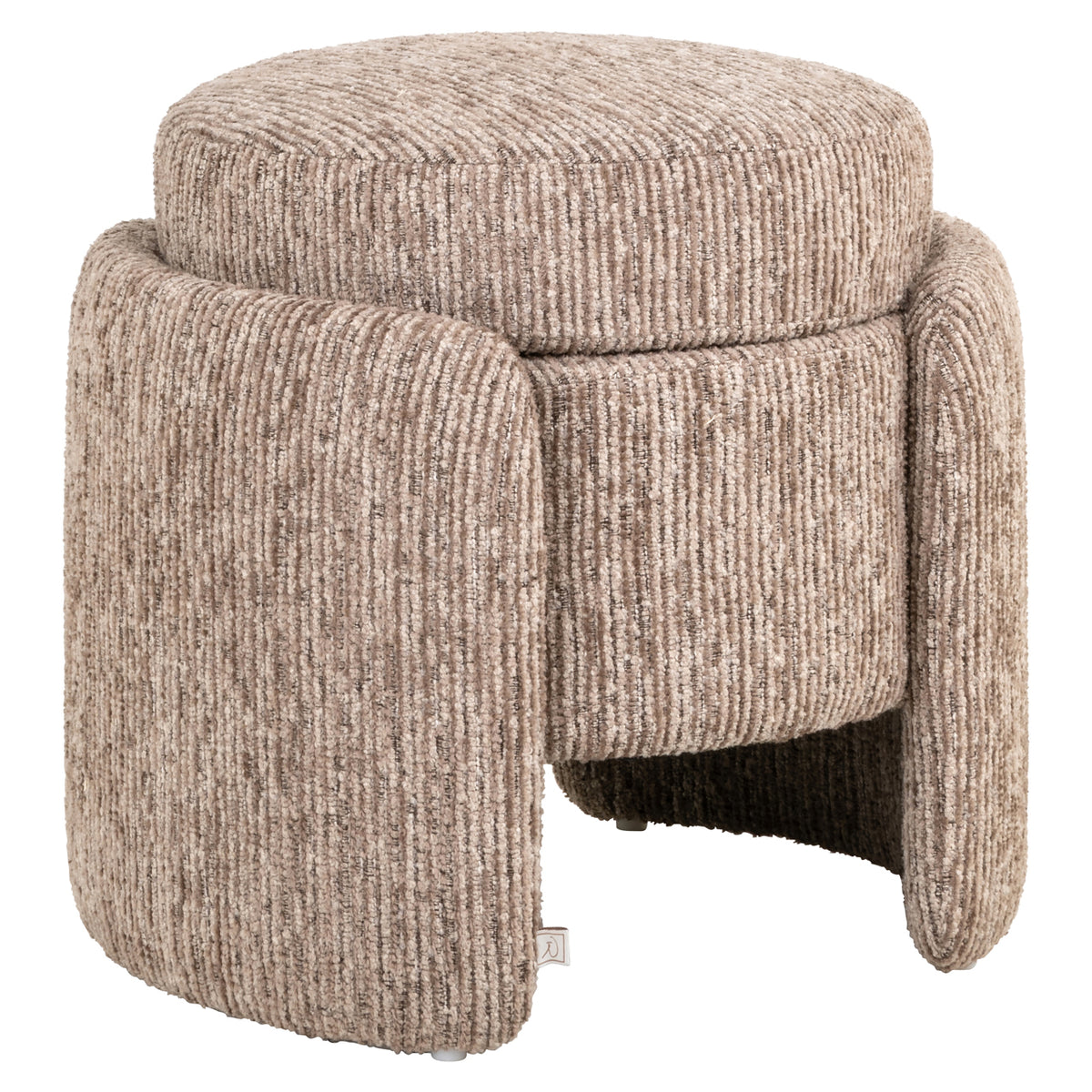 Pouffe & Footstool Cupid mocca linear with storage | Silk & 