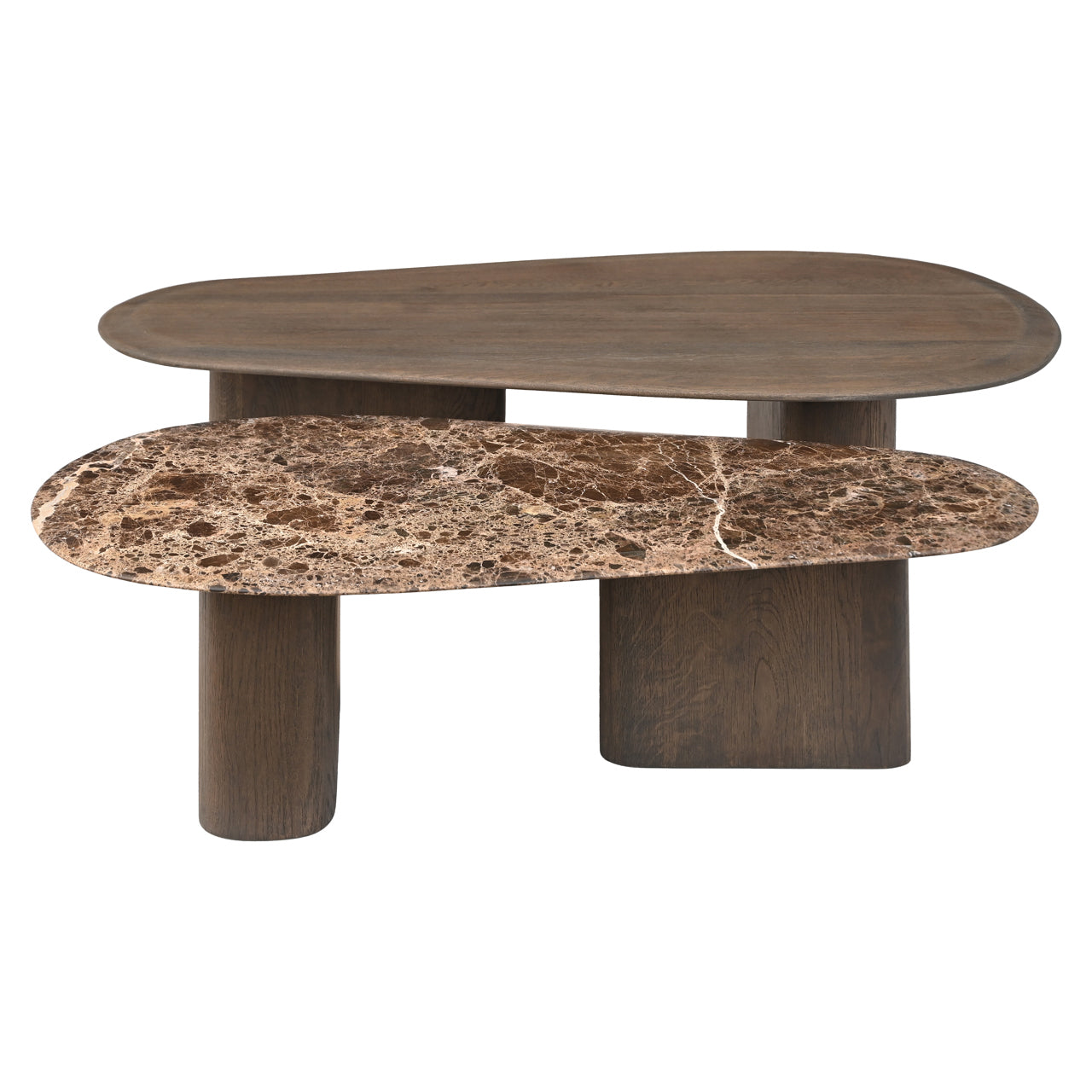 Coffee table Castello Smoked charchoal (Set of 2)