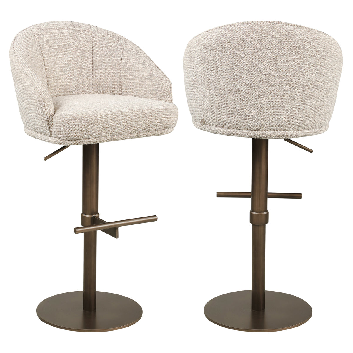 Bar stool Beverly natural fancy swivel | Silk & Wood Interio