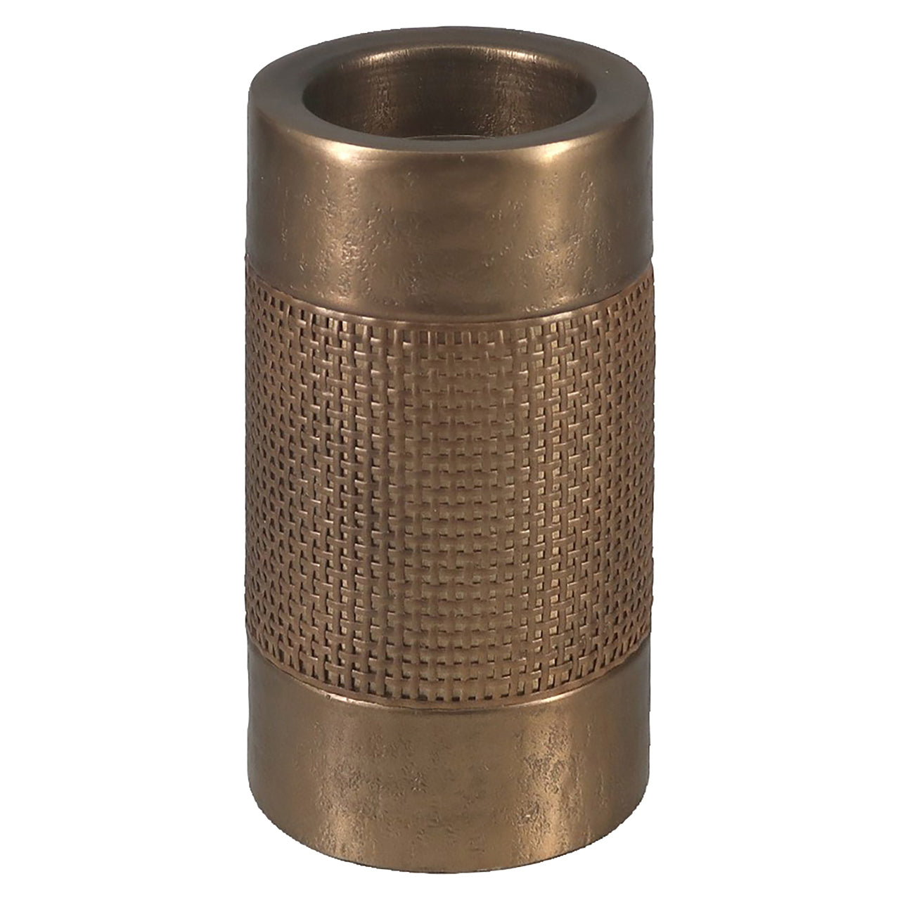 Candle holder Aya brushed gold small