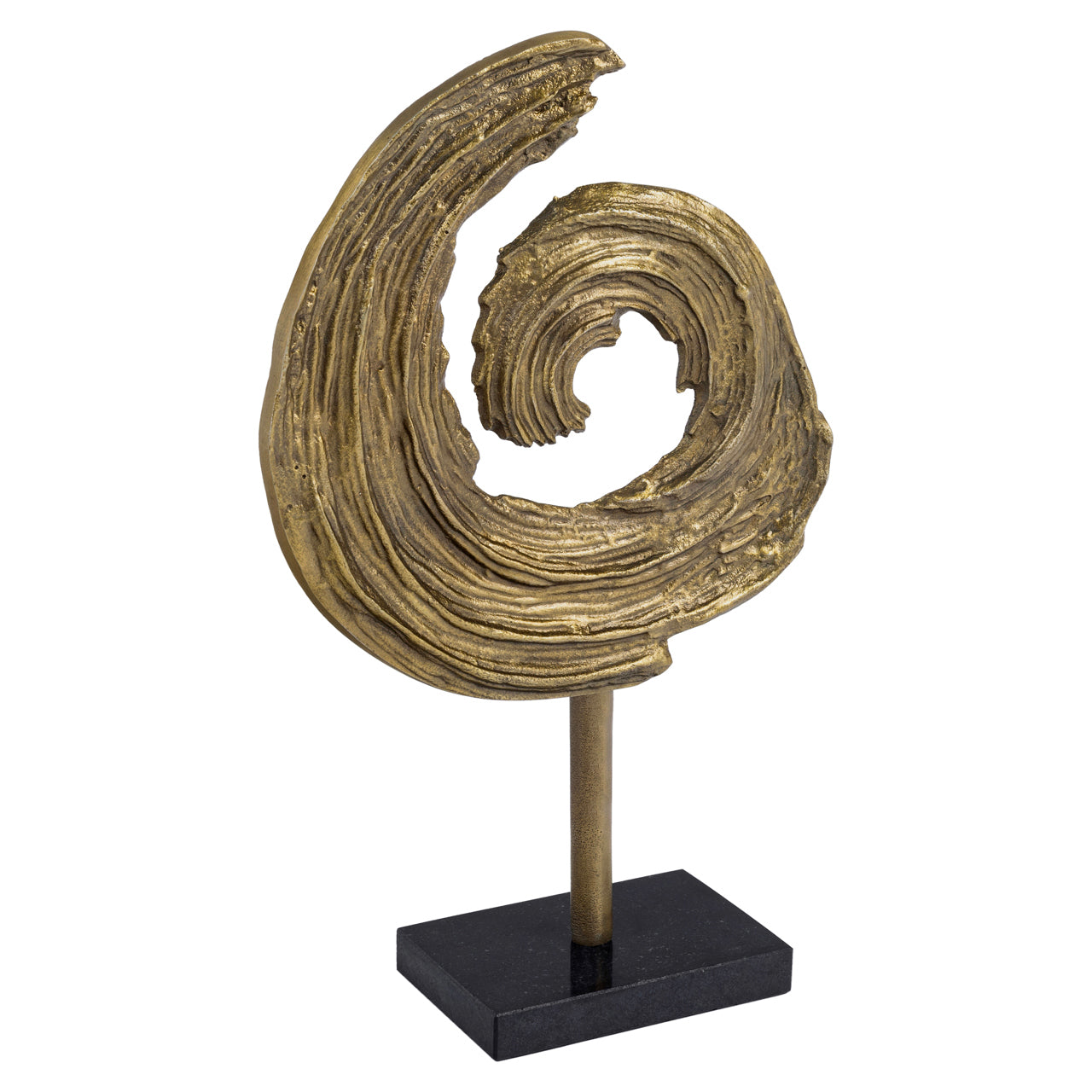 Decorative object Swirl brass antique
