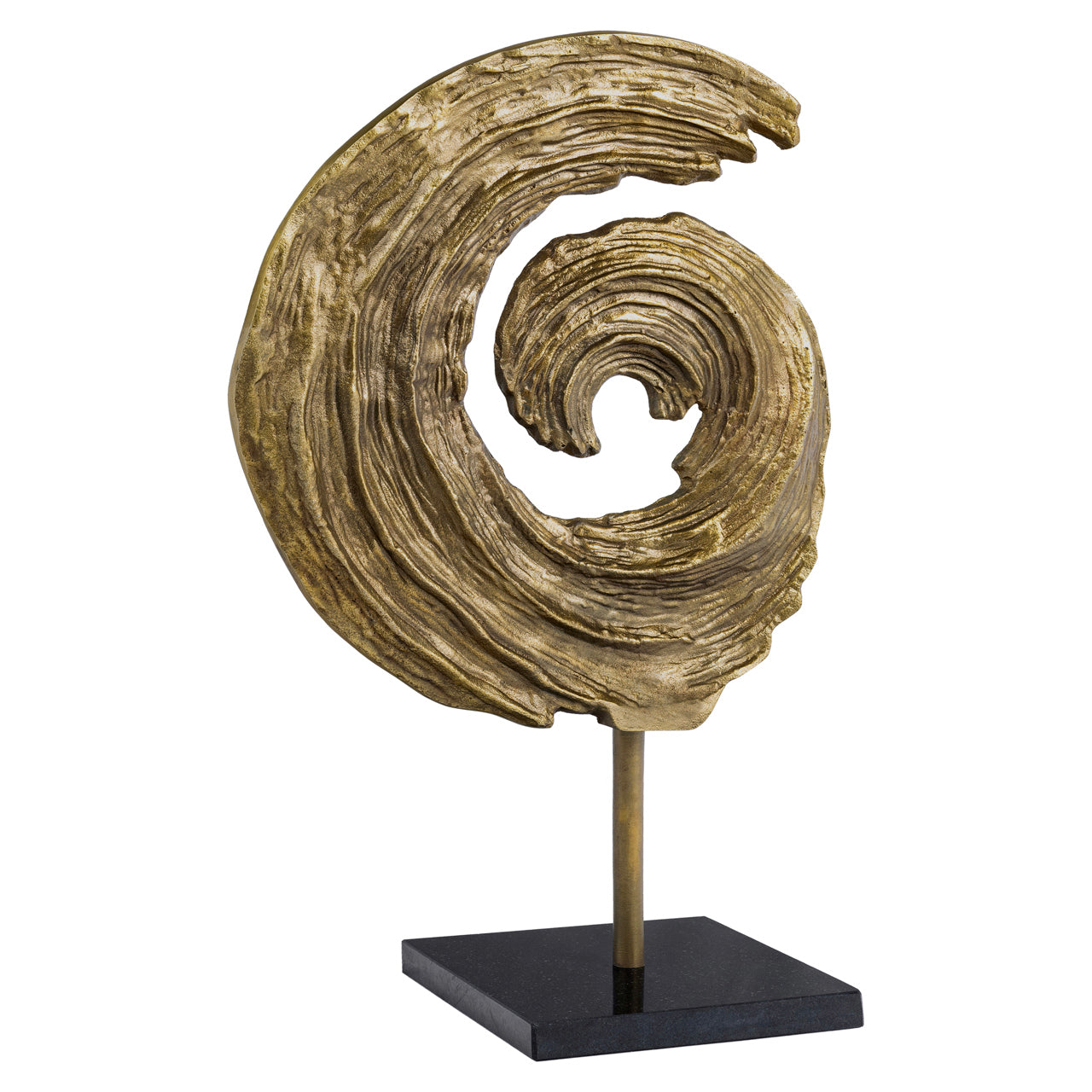 Decorative object Swirl brass antique large