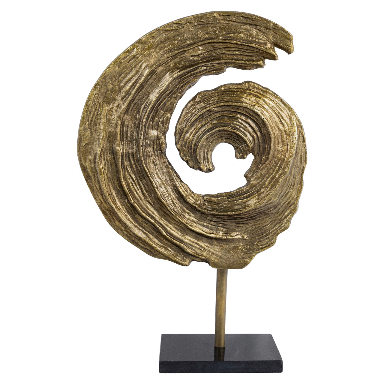 Decorative object Swirl brass antique large