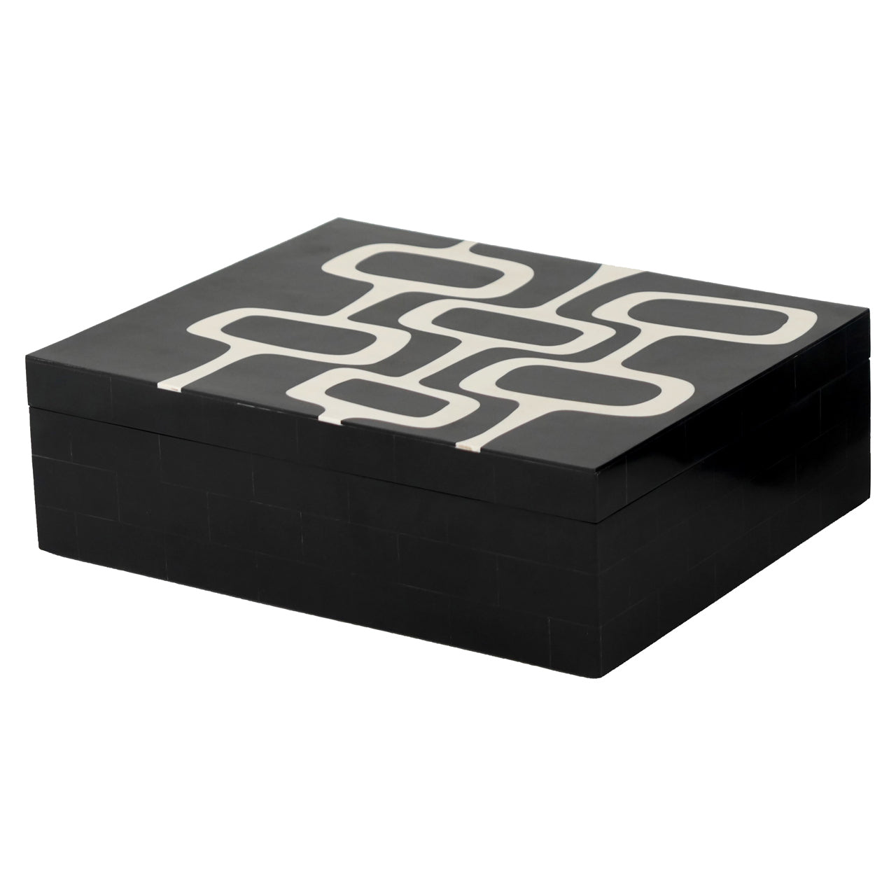 Storage box Lux black/white (Set of 2)