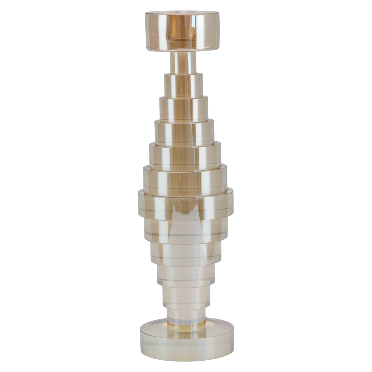 Candle holder Bryn Champagne large