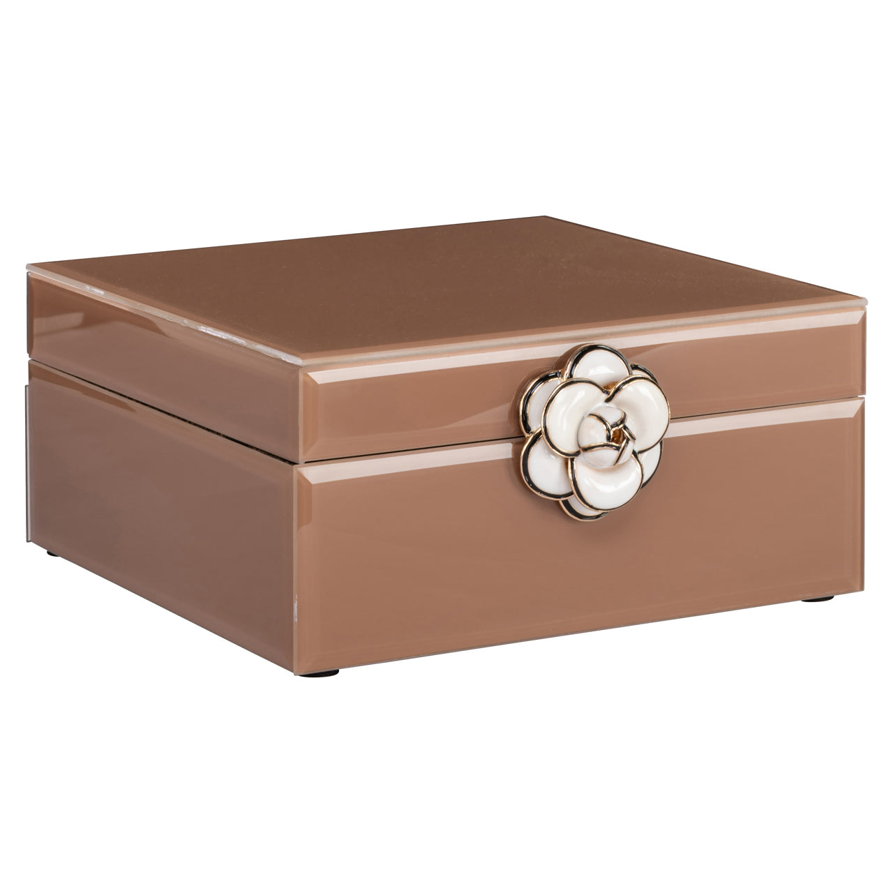 Storage box Floral brown small