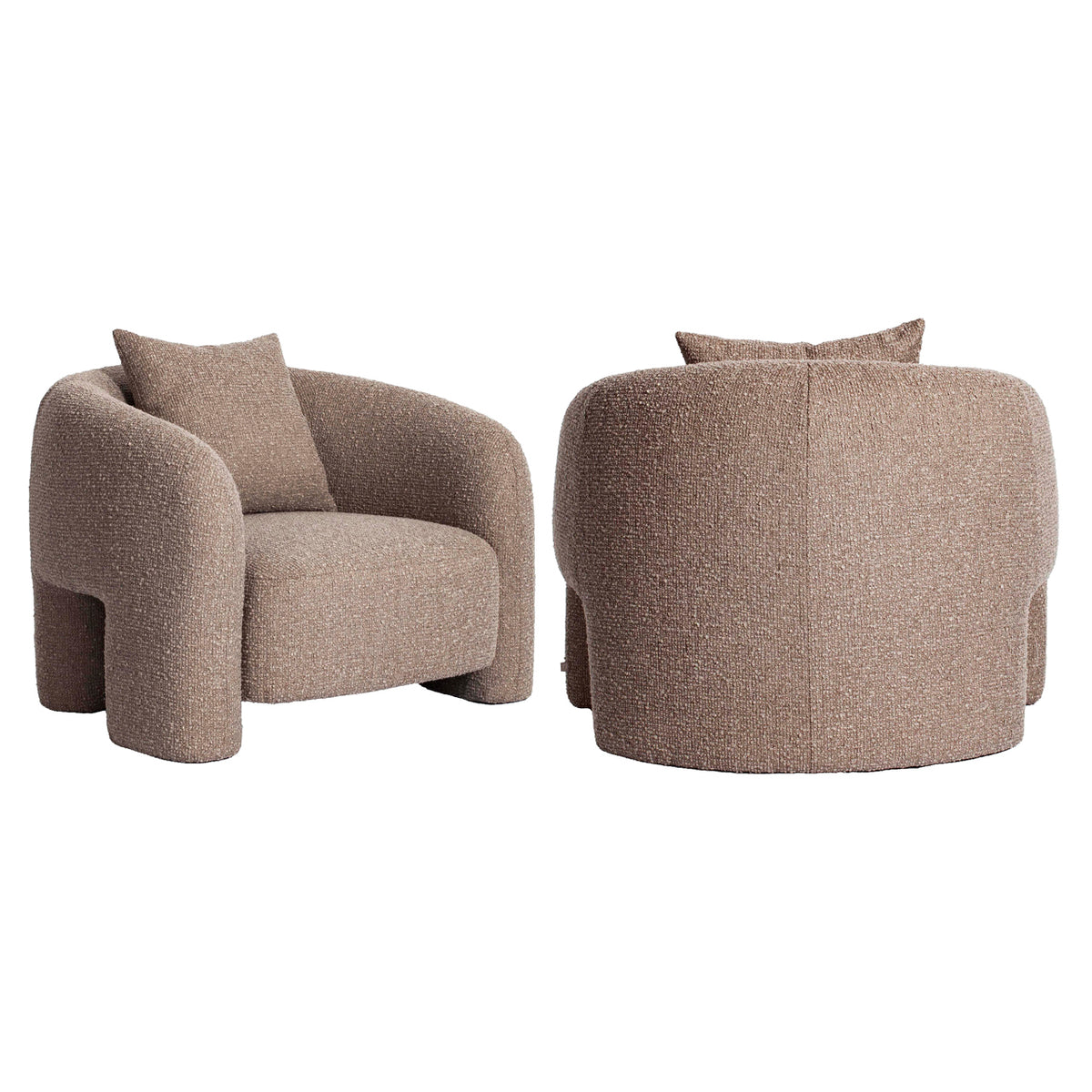 Lounge chair Tuscany mocca chunky | Silk & Wood Interiors
