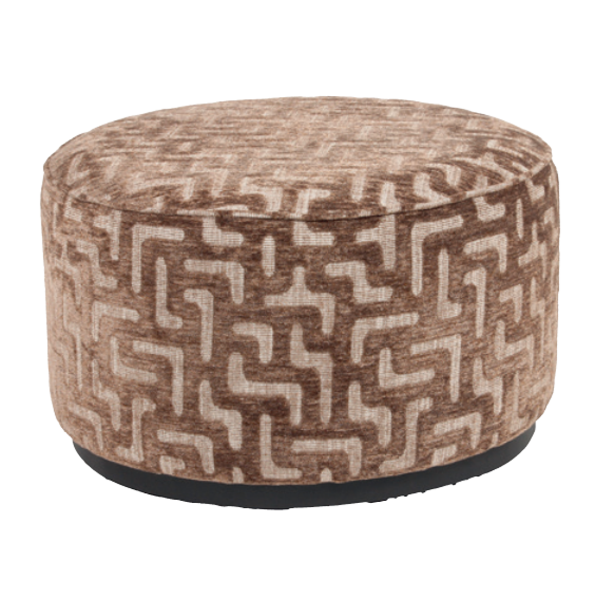 Pouffe & Footstool Adele brown chunky | Silk & Wood Interior