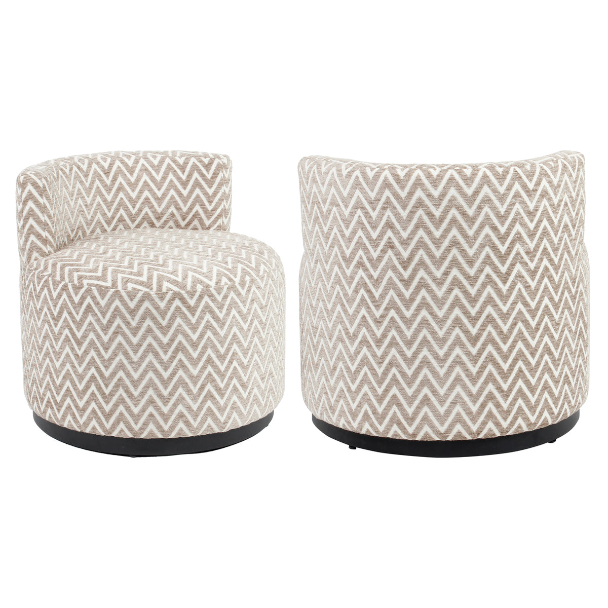 Lounge chair Franny sand chevron | Silk & Wood Interiors