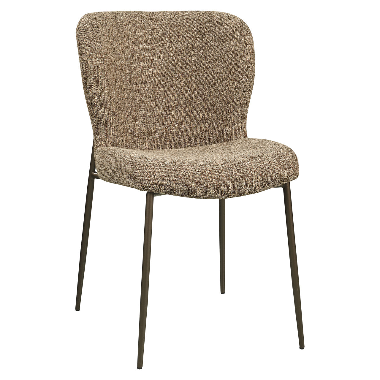 Dining chair Odarby brown tweed fire retardant (Set of 2)