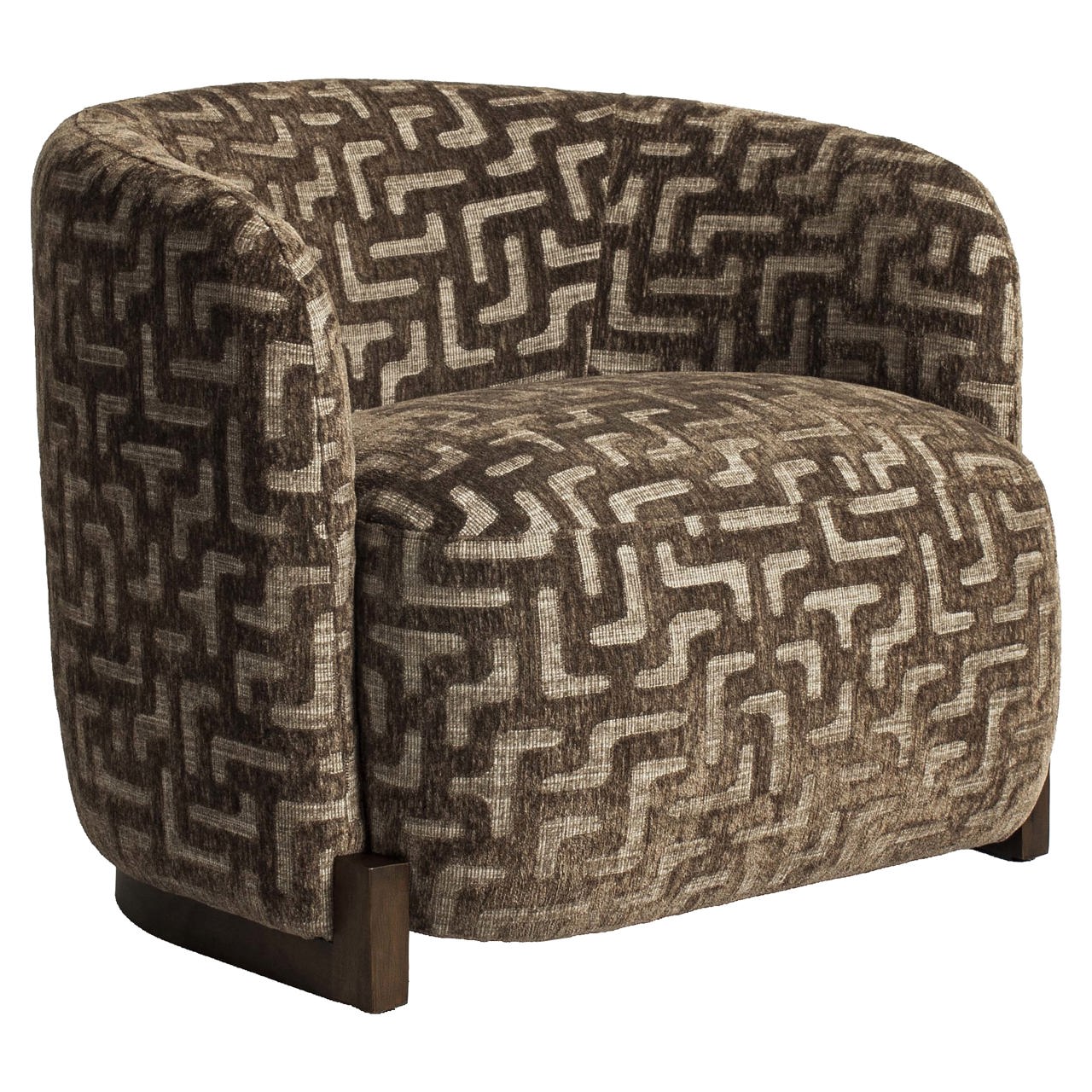 Lounge chair Hannah brown labyrinth fire retardant