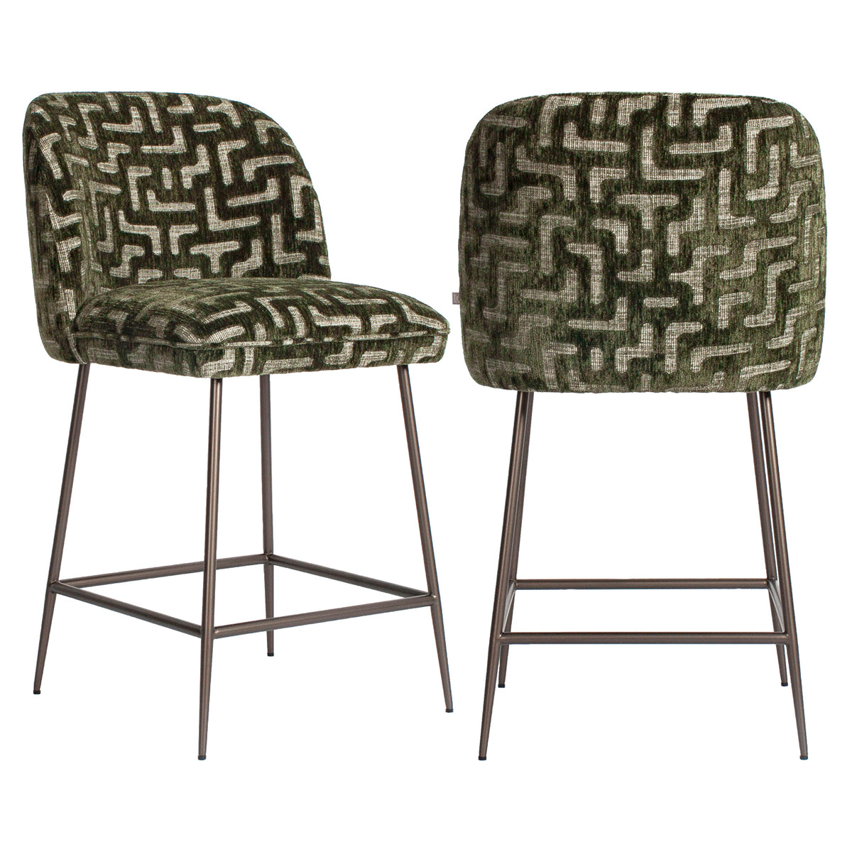 Counter stool Pullitzer moss labyrinth | Silk & Wood Interio