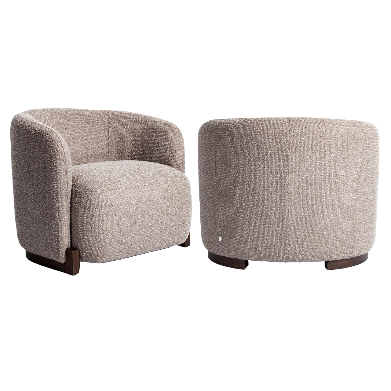 Lounge chair Hannah mocca chunky fire retardant