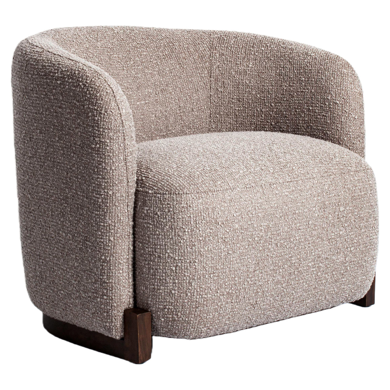 Lounge chair Hannah mocca chunky fire retardant