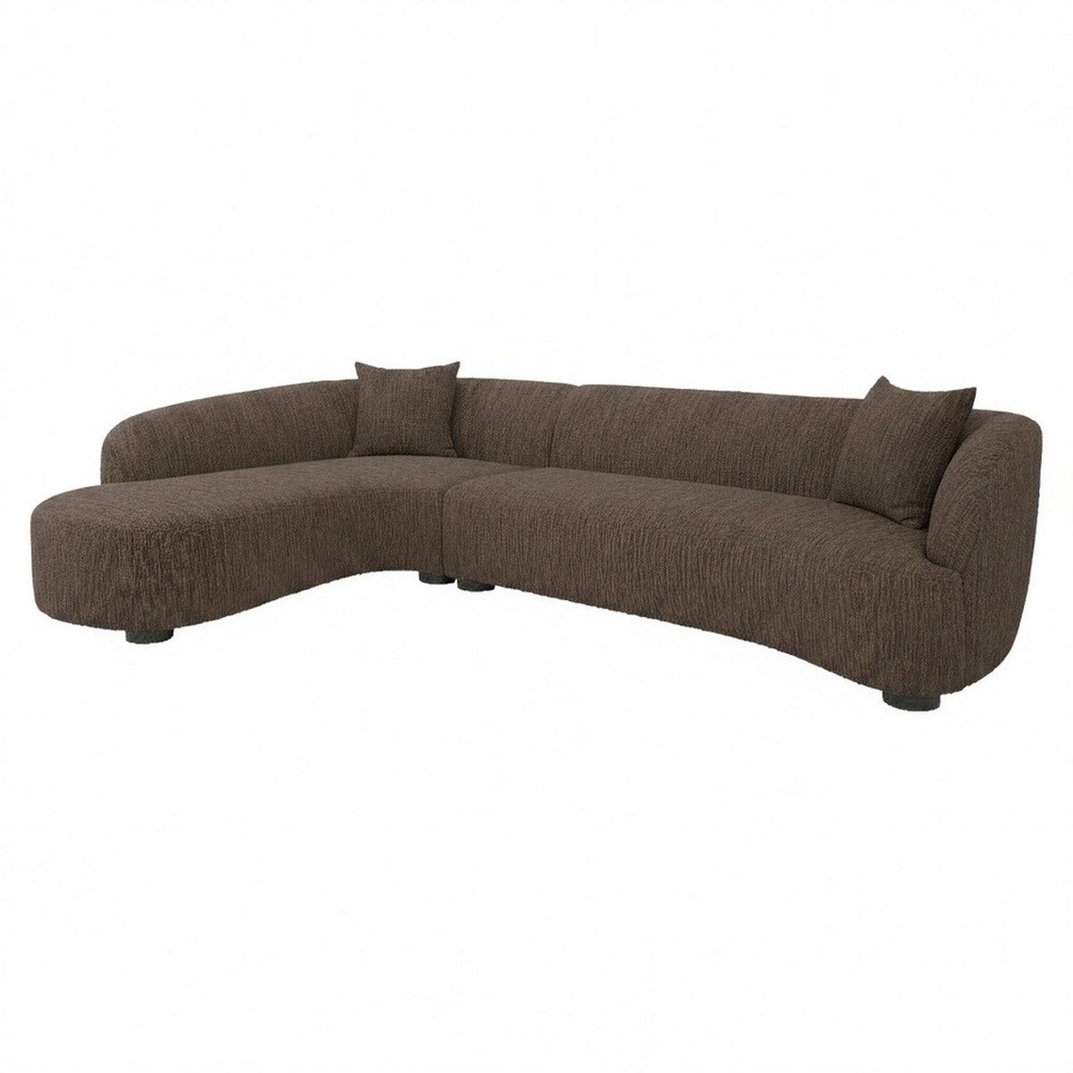 Sofa Pandora brown chunky lounge left | Silk & Wood Interior