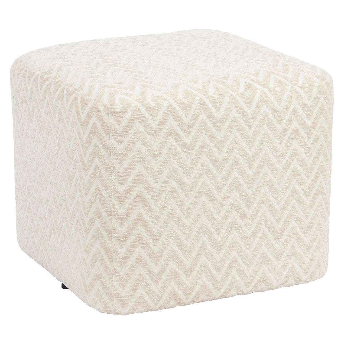 Pouffe & Footstool Ciela beige chevron | Silk & Wood Interio
