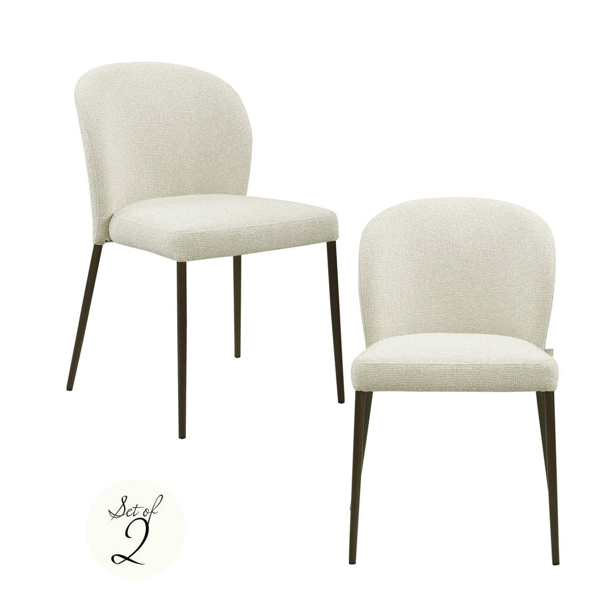 Dining chair Stacker  biscotti fire retardant (Set of 2)