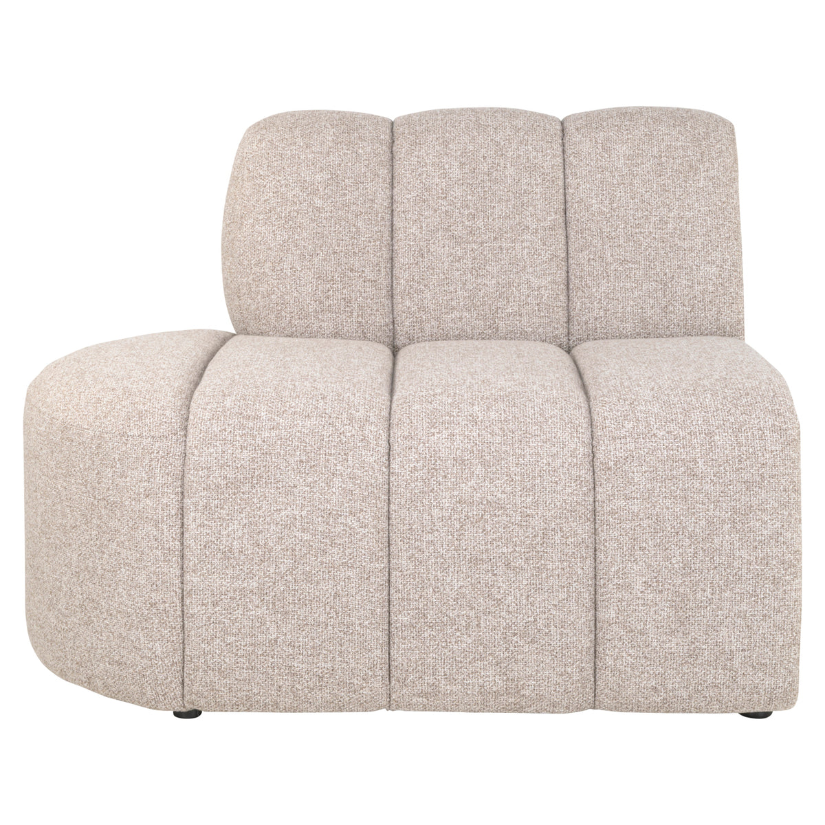 Dining bench Landmark customized open end left straight - fully upholstered