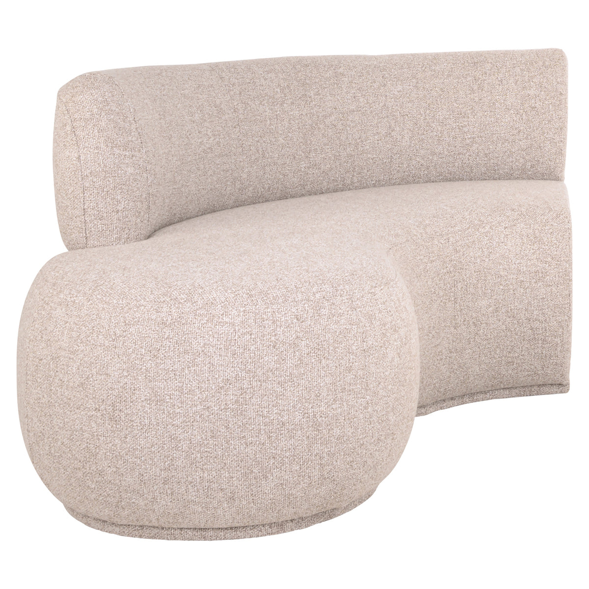 Dining bench Sorrobon cayenne ecru open end left round