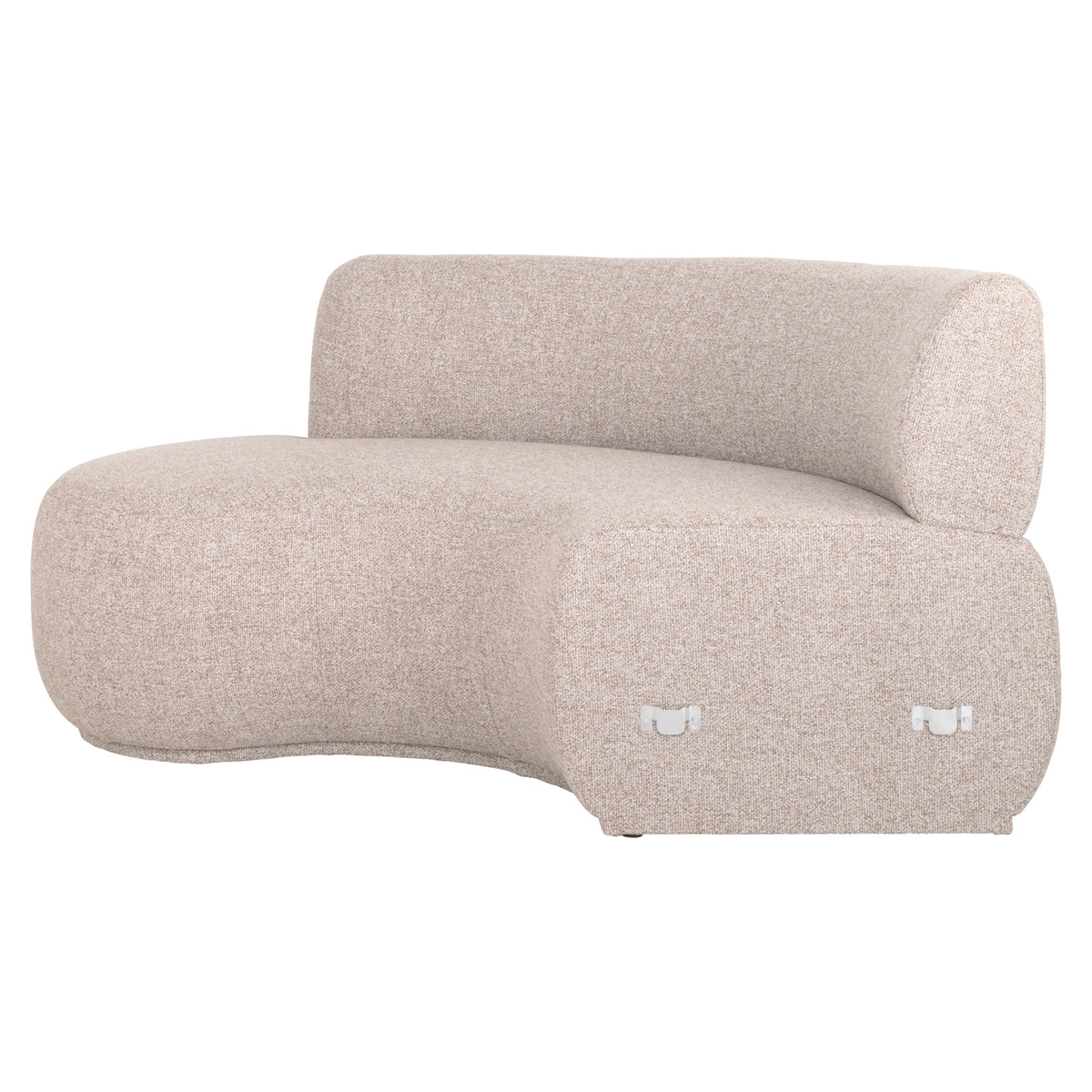 Dining bench Sorrobon cayenne ecru open end left round