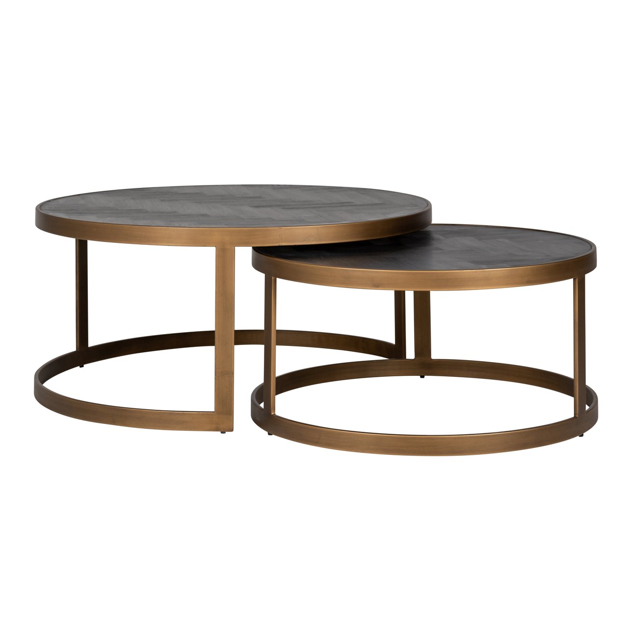 Coffee table Blackbone brass set of 2