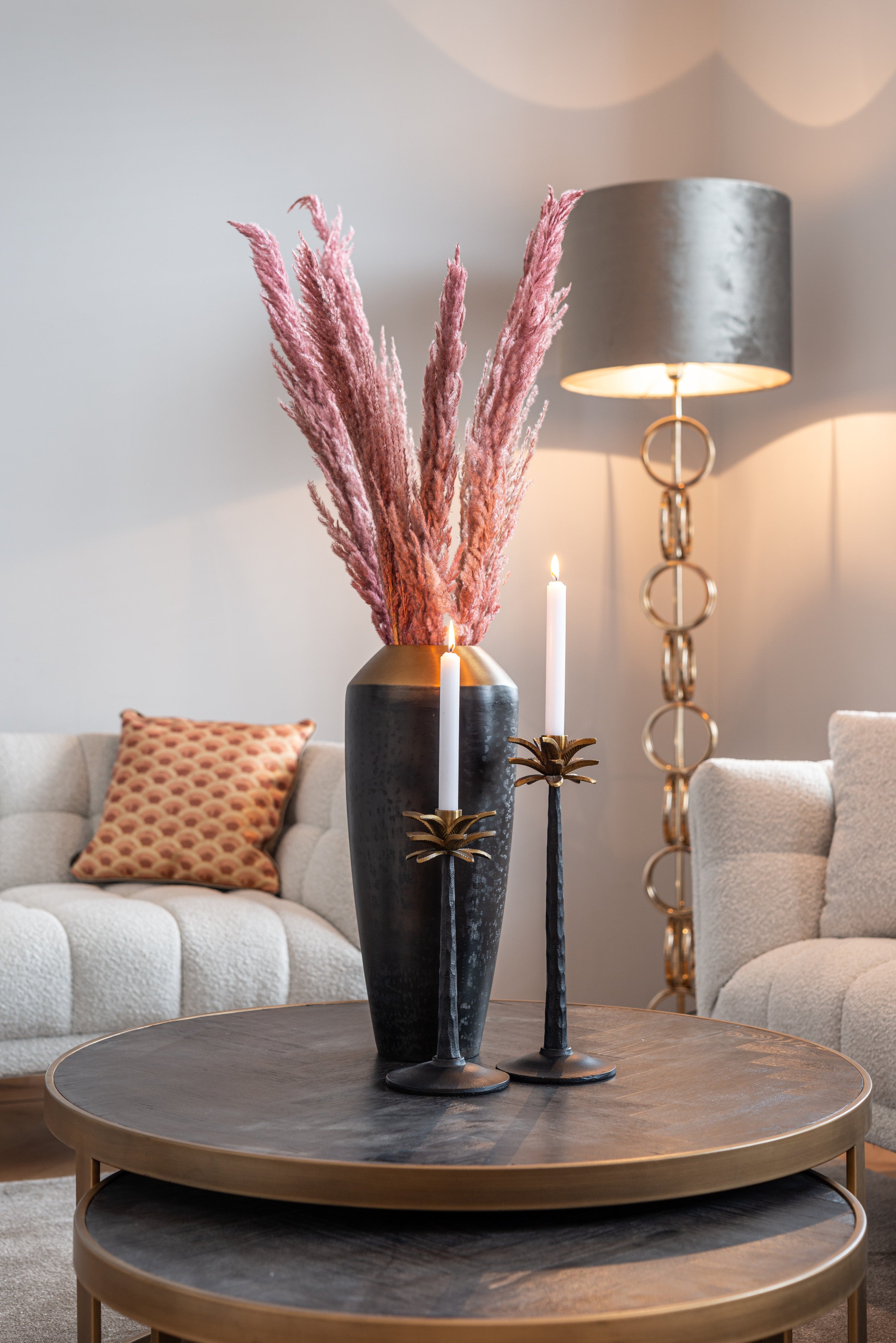 Coffee table Blackbone brass set of 2