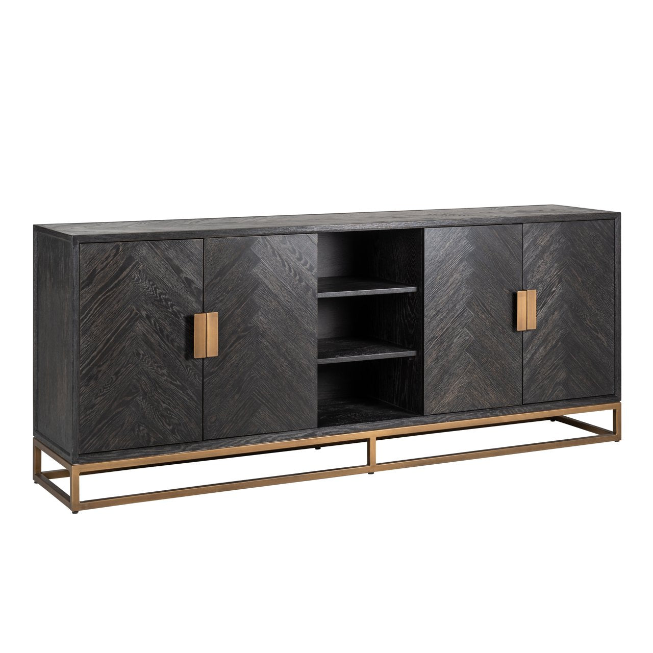 Sideboard Blackbone brass 4-doors