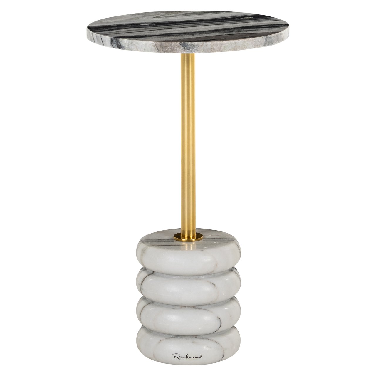 Isolde Side Table – Luxury Marble & Gold