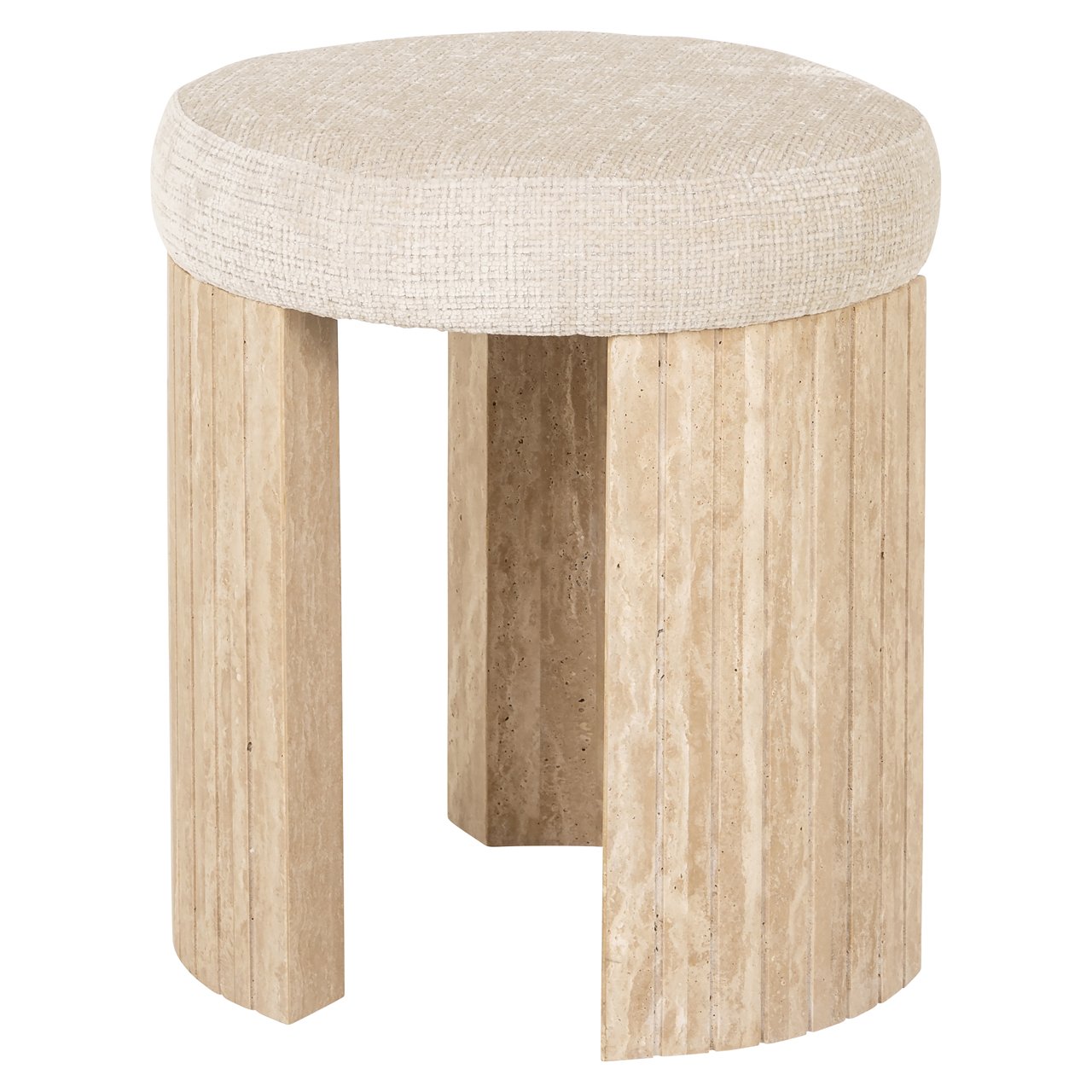 Pouffe Gallice natural beige travertine