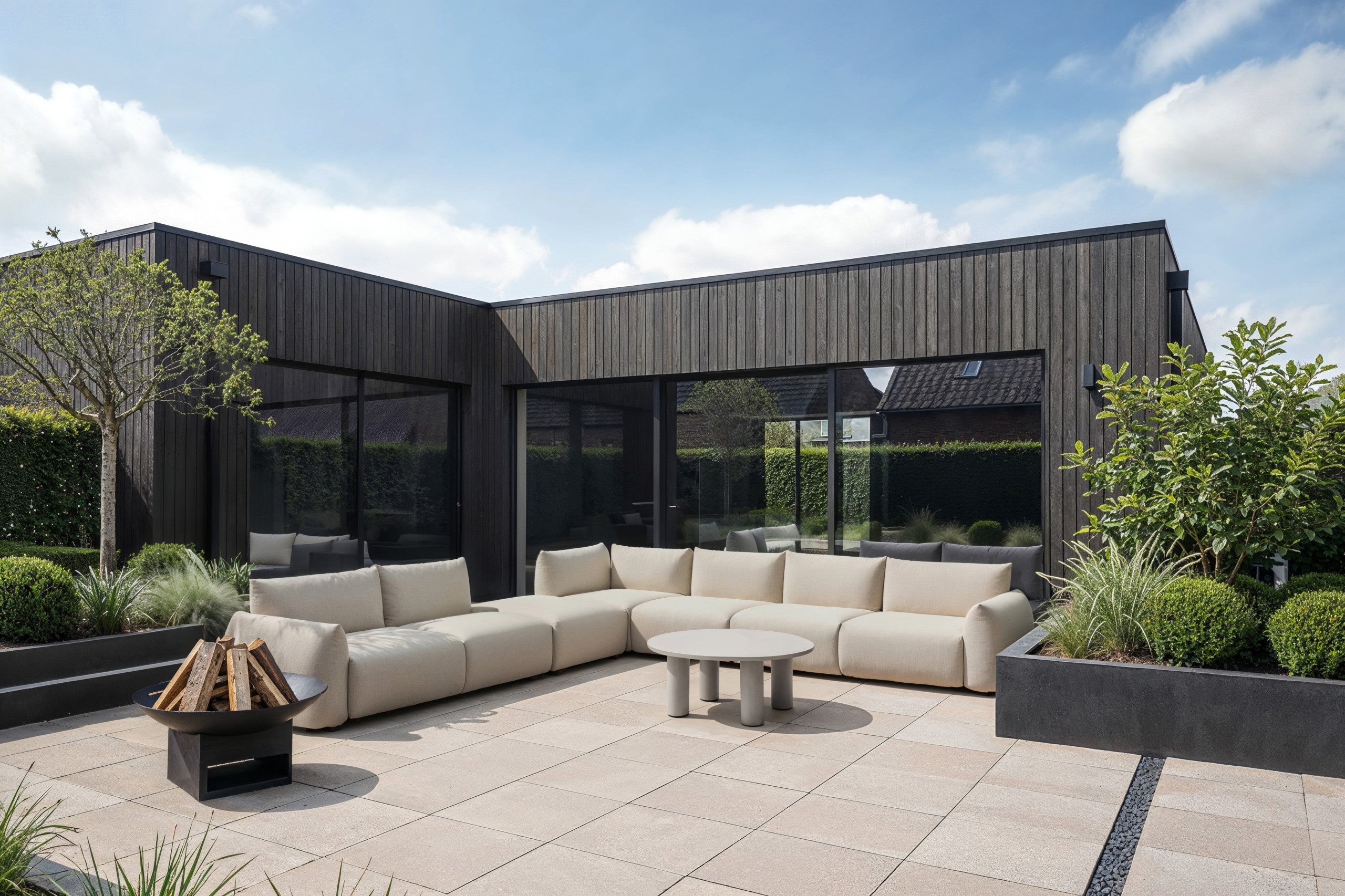 Outdoor sofa Dawson beige alpine extra element