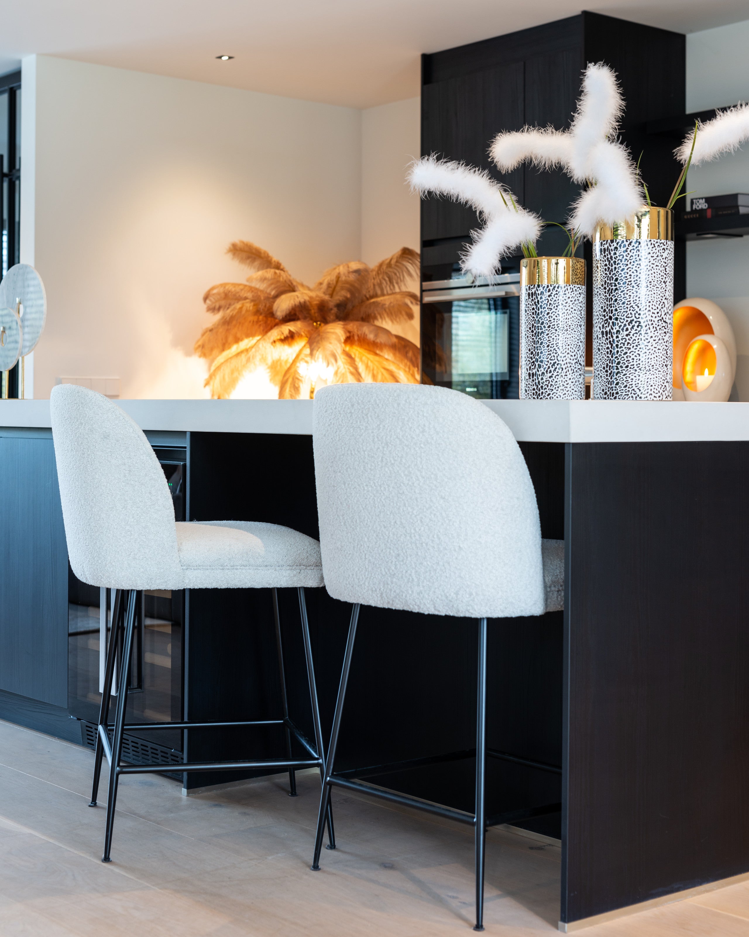 Counter stool Pullitzer brown tweed