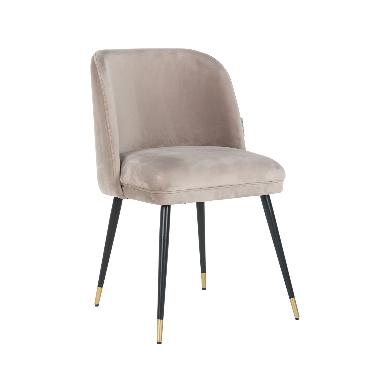 Chair Alicia khaki velvet fire retardant