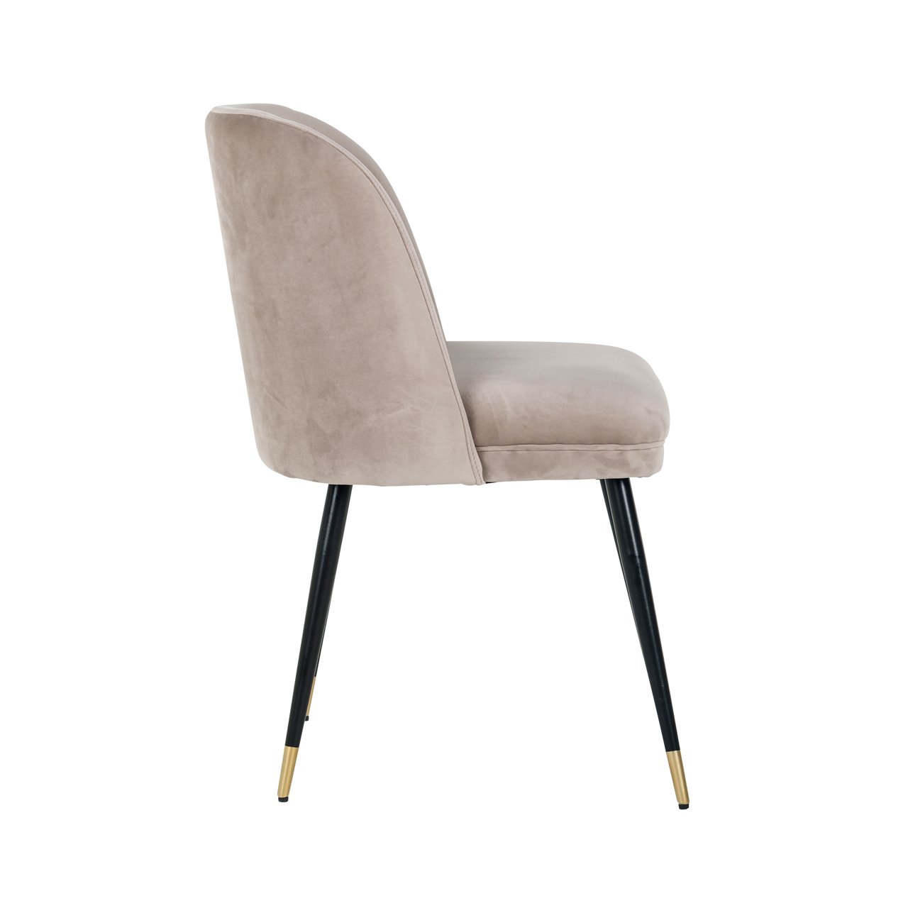 Chair Alicia khaki velvet fire retardant