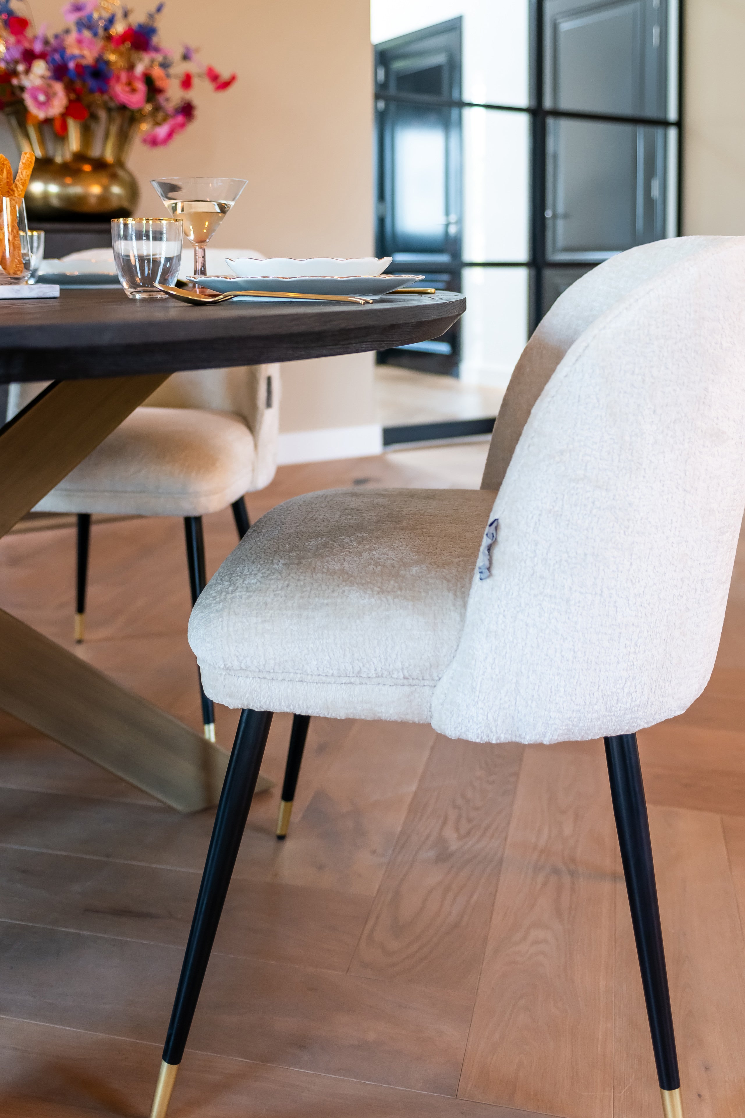 Chair Alicia White Chenille