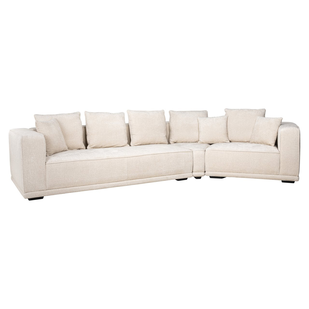 Sofa Lusso 4-seater beige chenille
