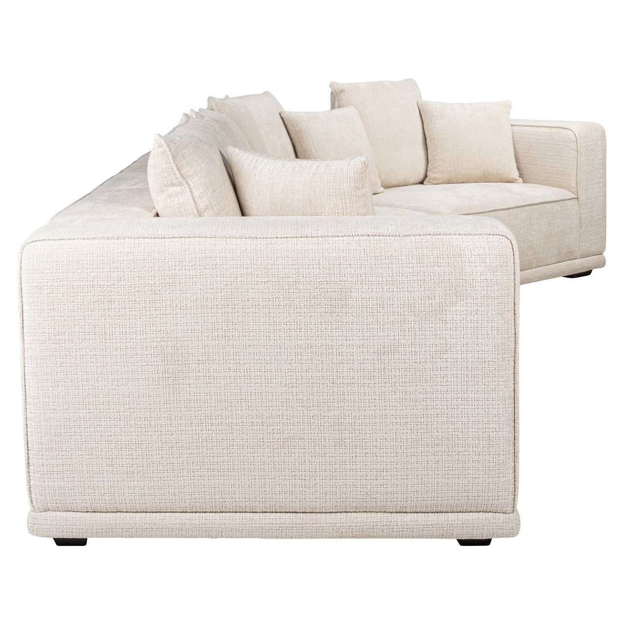 Sofa Lusso 4-seater beige chenille