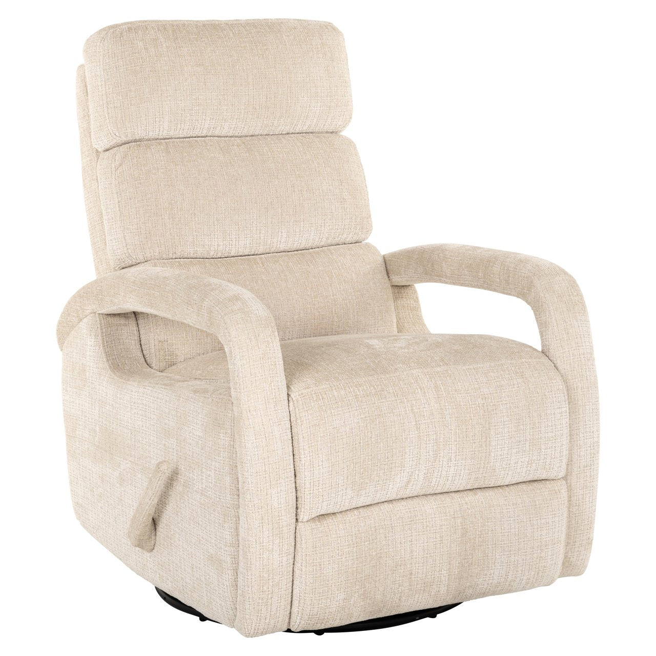 Swivel relax chair Denvi beige chenille