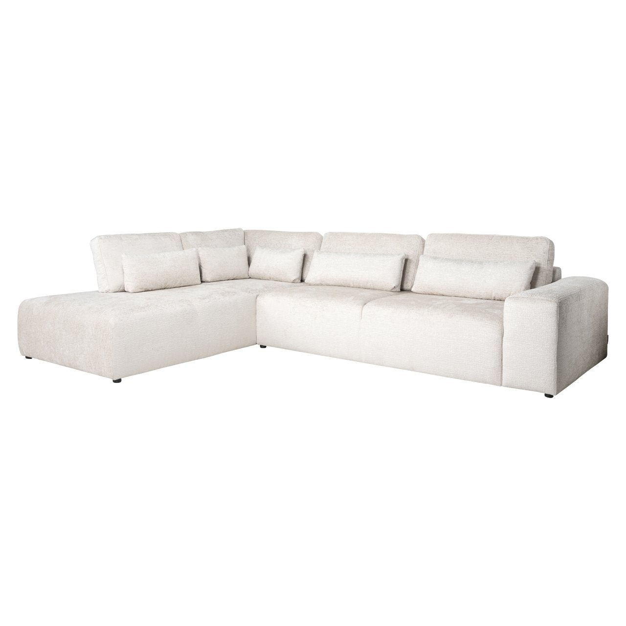 Sofa Lund 3-seater + ottoman left cream fusion